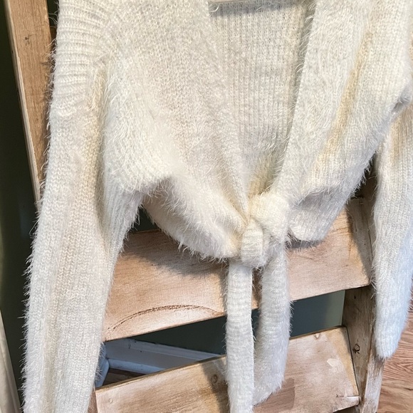 Long Sleeve Fuzzy Wrap Top - Picture 5 of 10